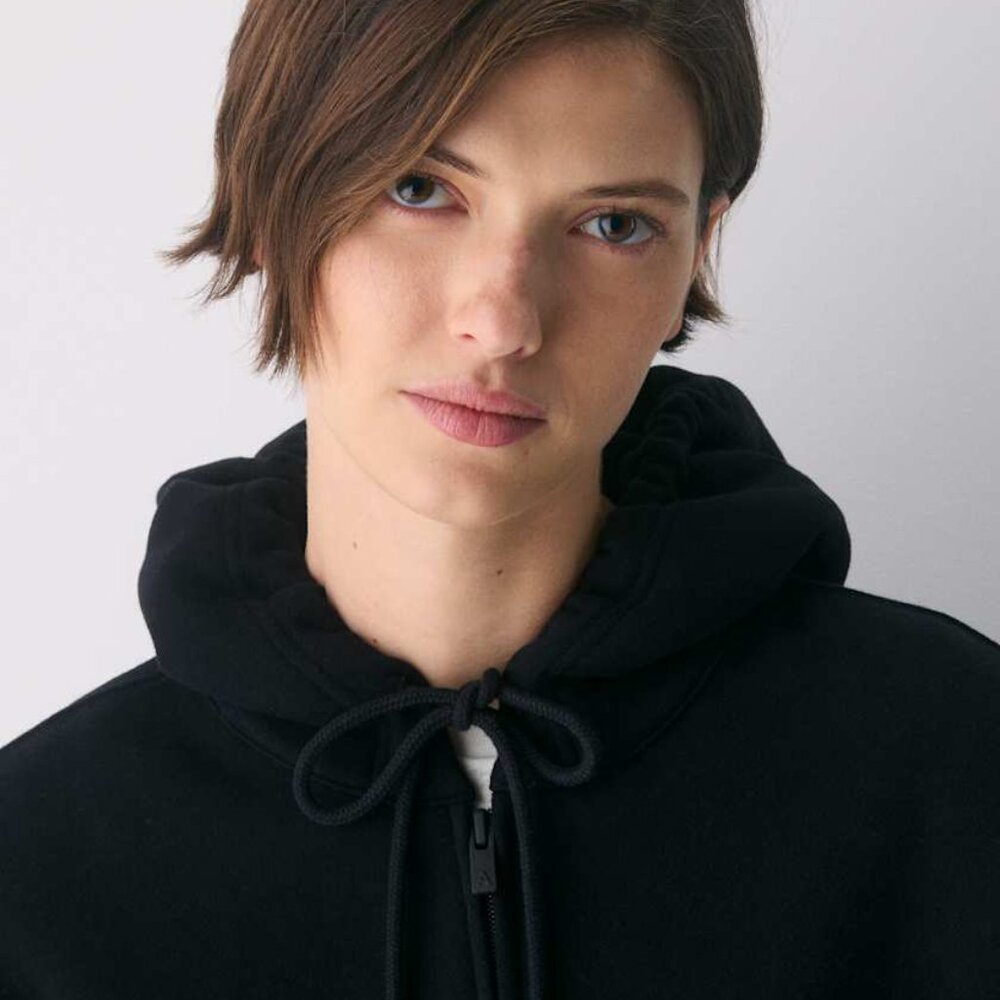 [SOLD] Cozy Sweatfleece Boyfriend Zip Hoodie Black Small - Picture 13 of 14